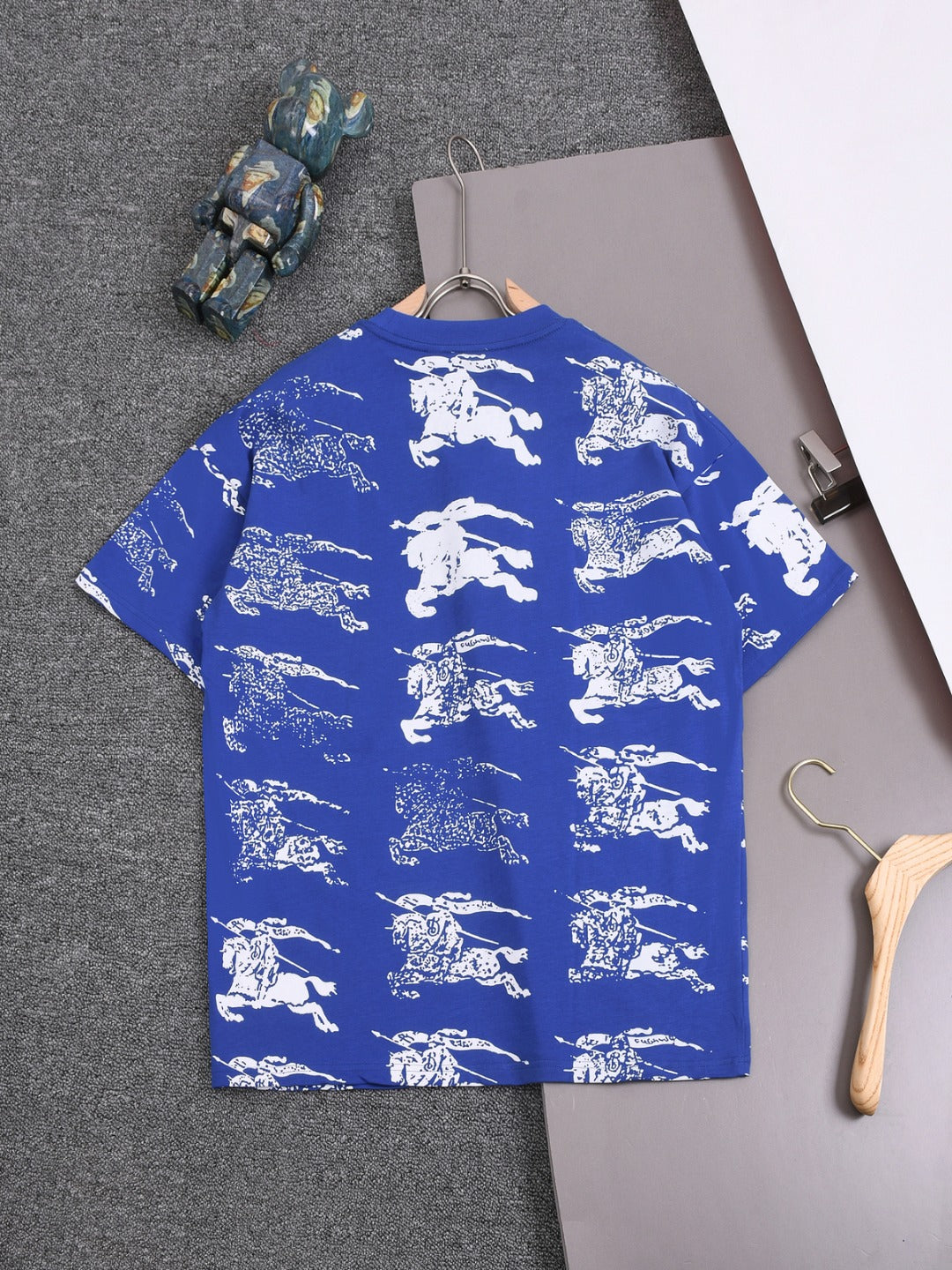 BURBERRY 25SS Allover Equestrian Logo Print Crewneck T-Shirt XS-L