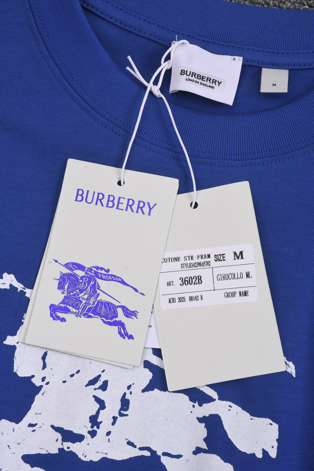 BURBERRY 25SS Allover Equestrian Logo Print Crewneck T-Shirt XS-L