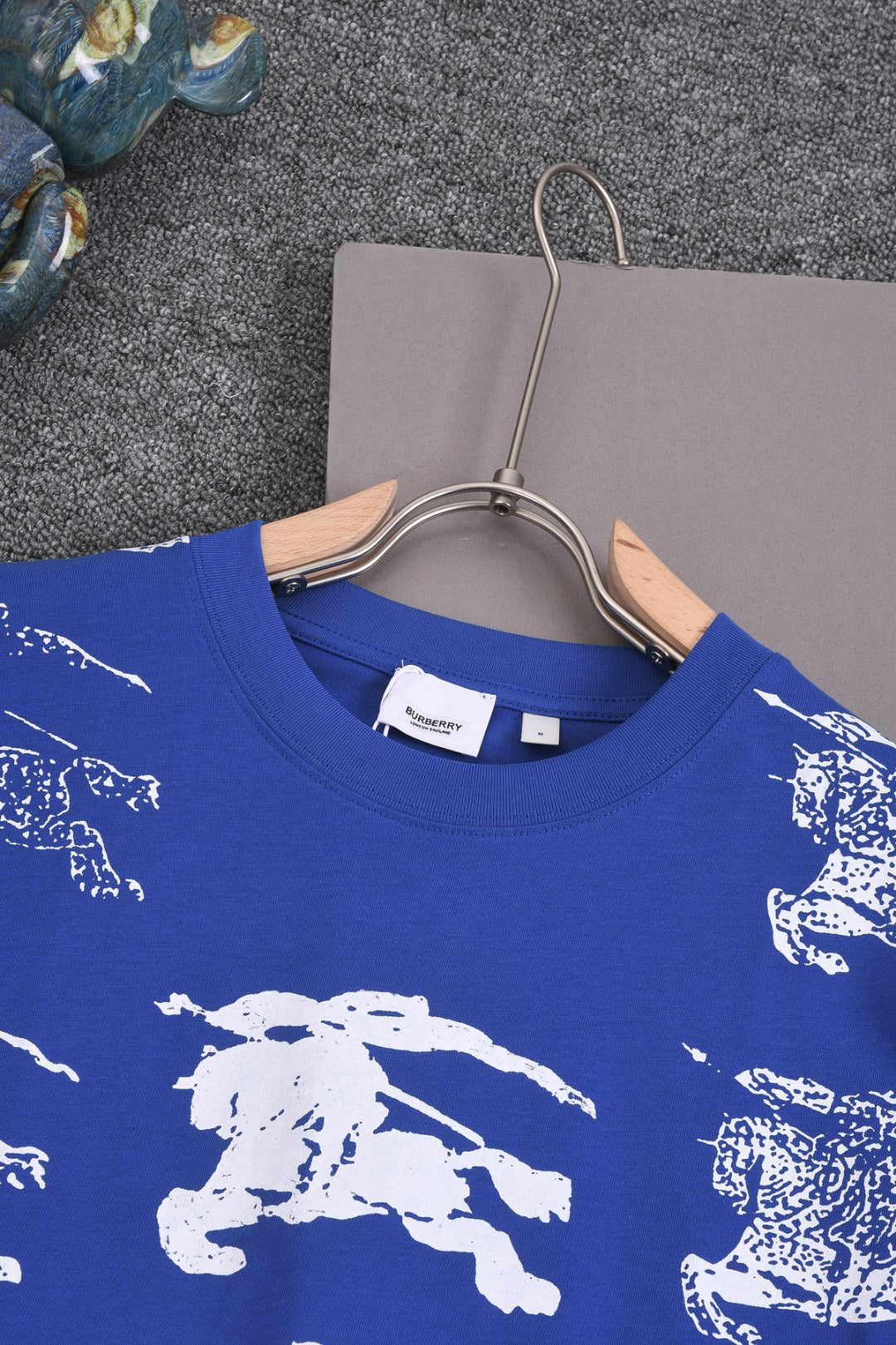 BURBERRY 25SS Allover Equestrian Logo Print Crewneck T-Shirt XS-L