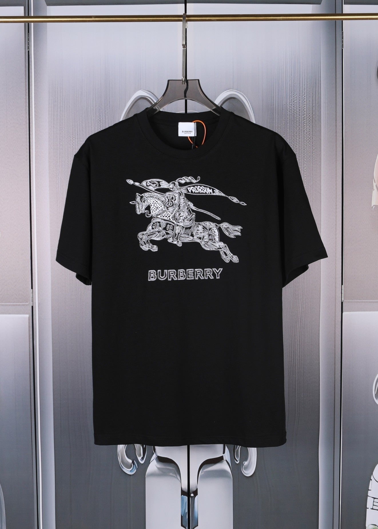 BURBERRY 2024SS Logo Embroidery Cotton T-Shirt S–XL