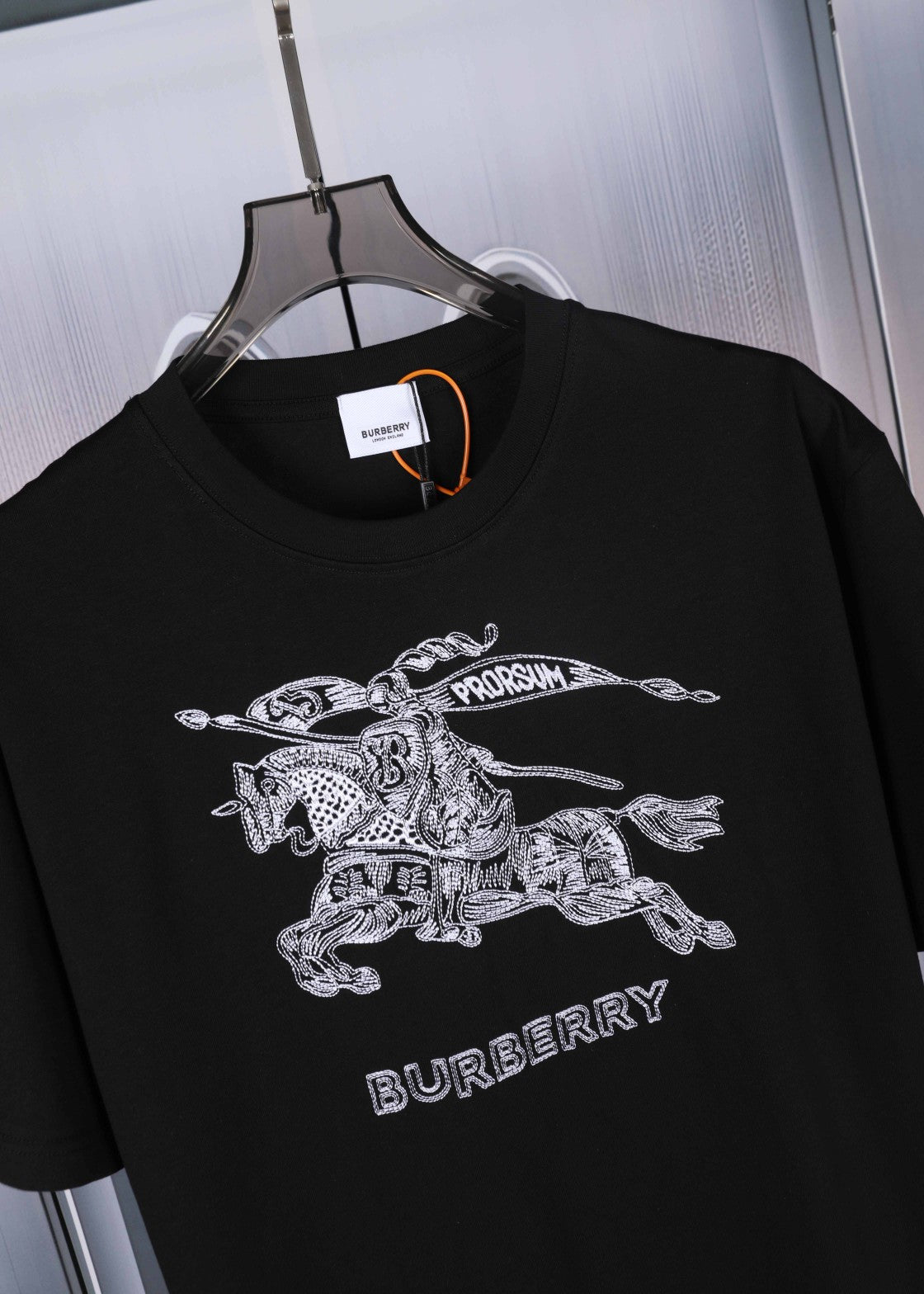 BURBERRY 2024SS Logo Embroidery Cotton T-Shirt S–XL