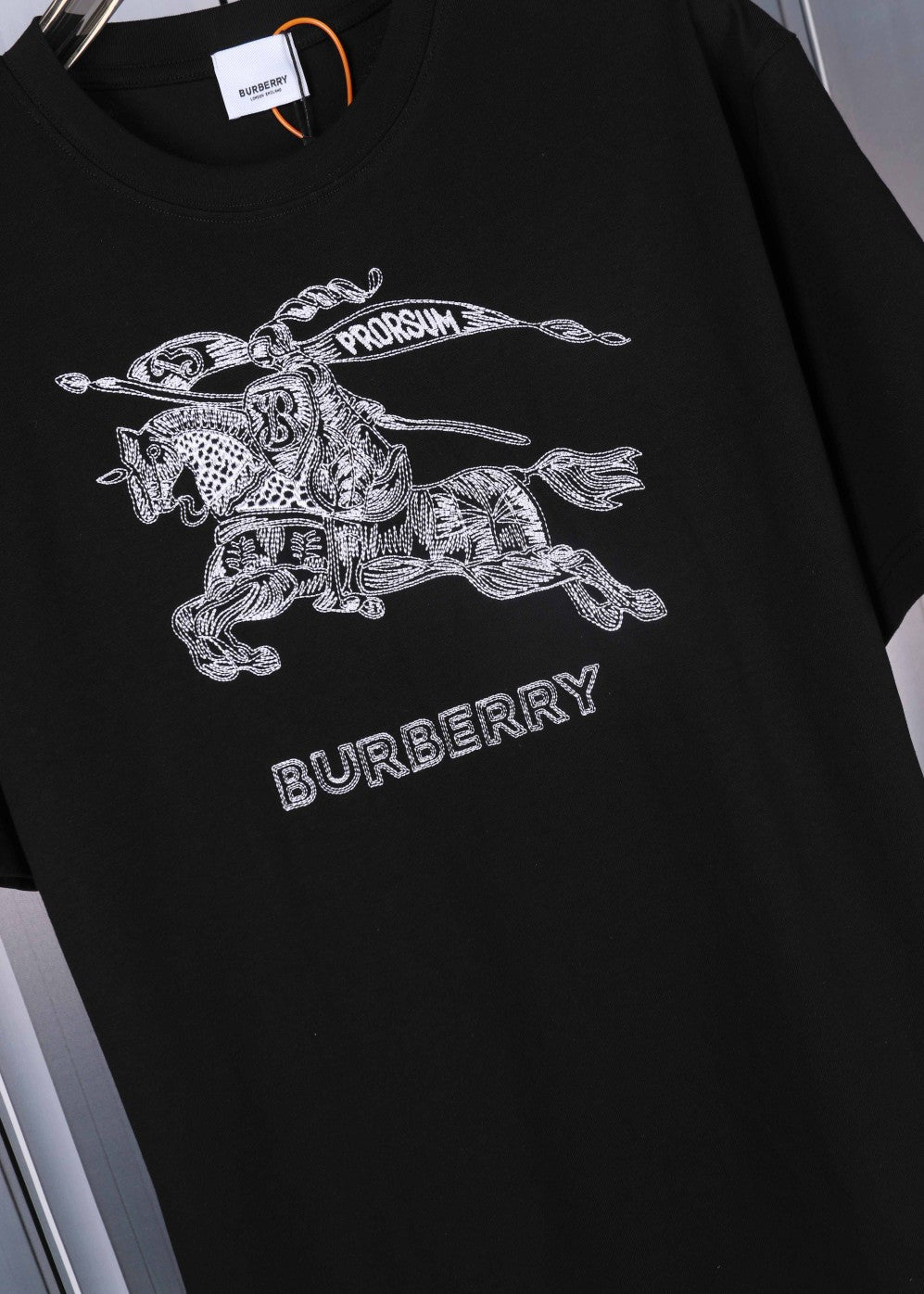 BURBERRY 2024SS Logo Embroidery Cotton T-Shirt S–XL