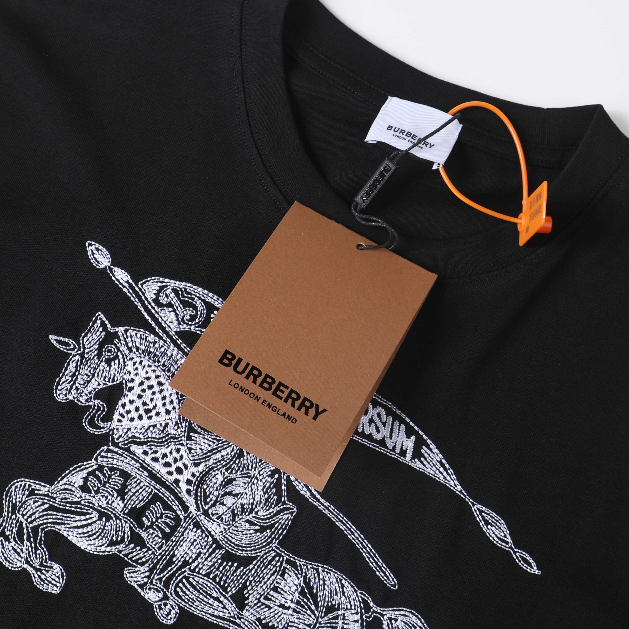 BURBERRY 2024SS Logo Embroidery Cotton T-Shirt S–XL