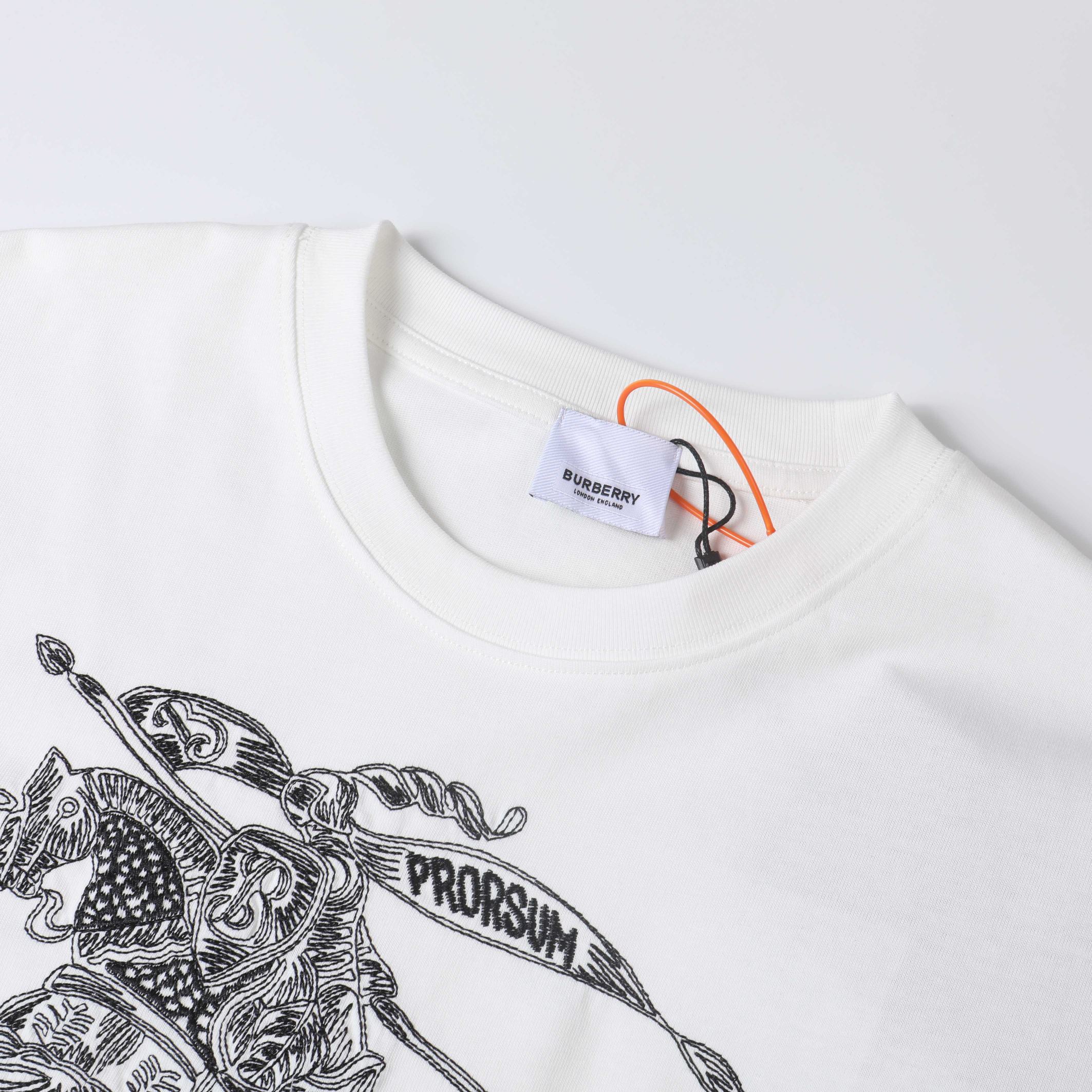 BURBERRY 2024SS Logo Embroidery Cotton T-Shirt S–XL