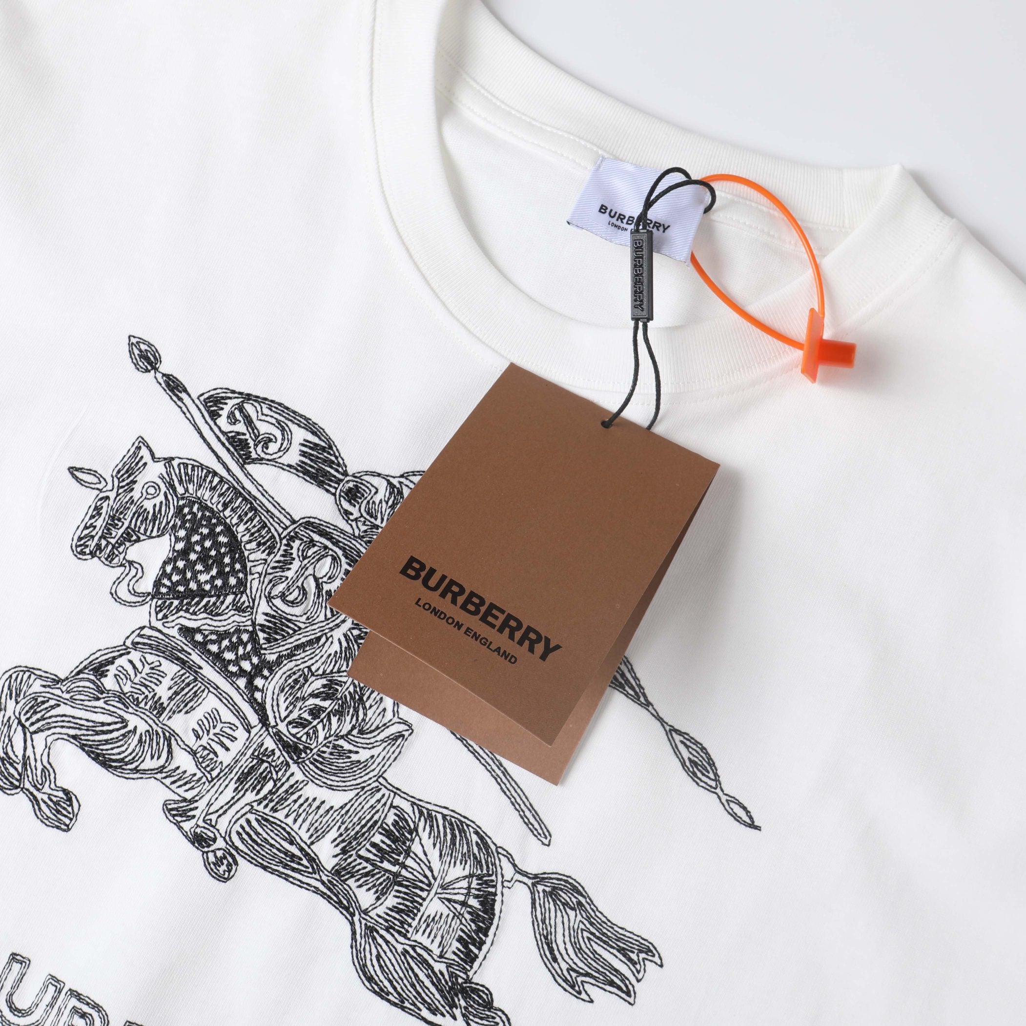 BURBERRY 2024SS Logo Embroidery Cotton T-Shirt S–XL