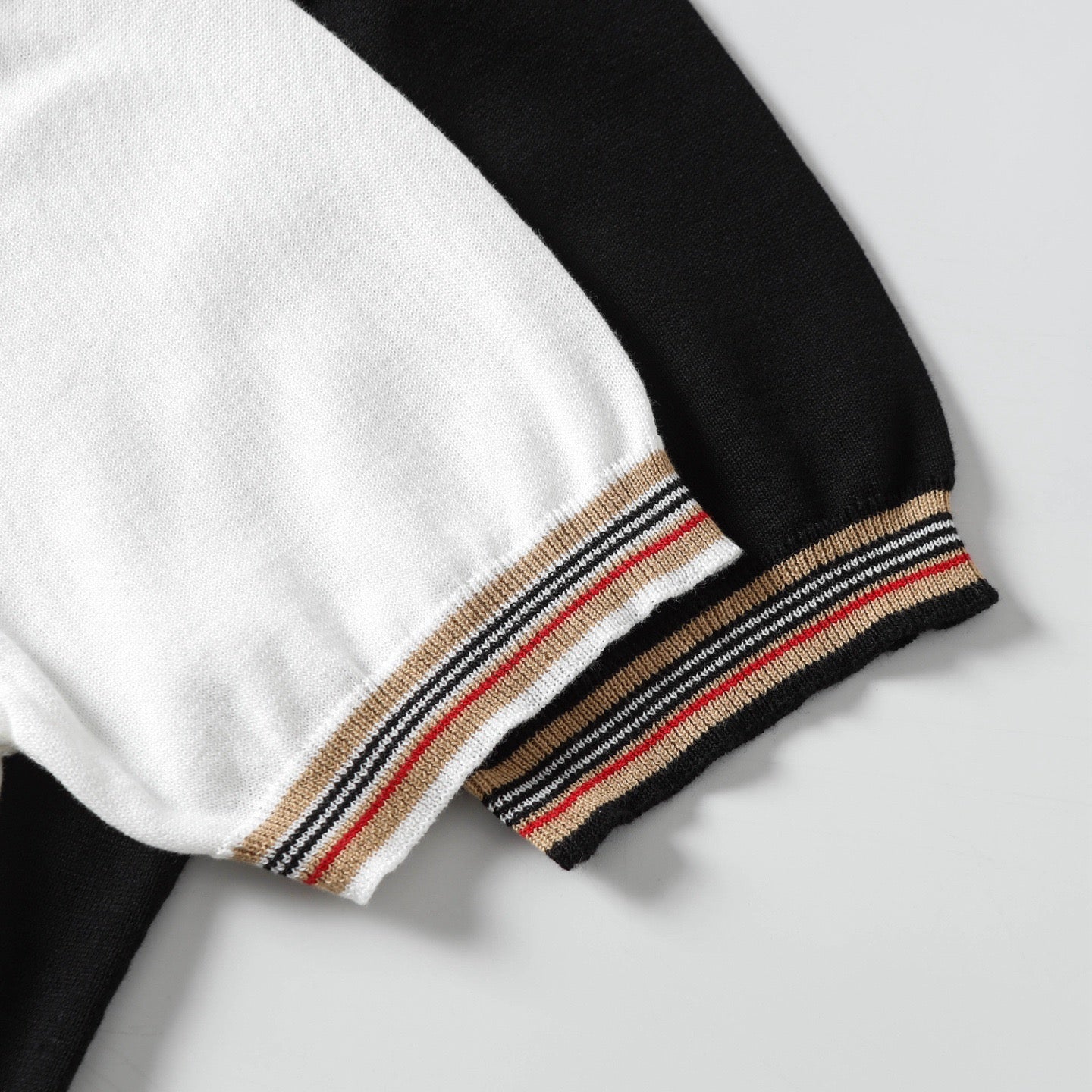 BURBERRY Logo Patchwork Knitted Crewneck T-Shirt Unisex XS–L