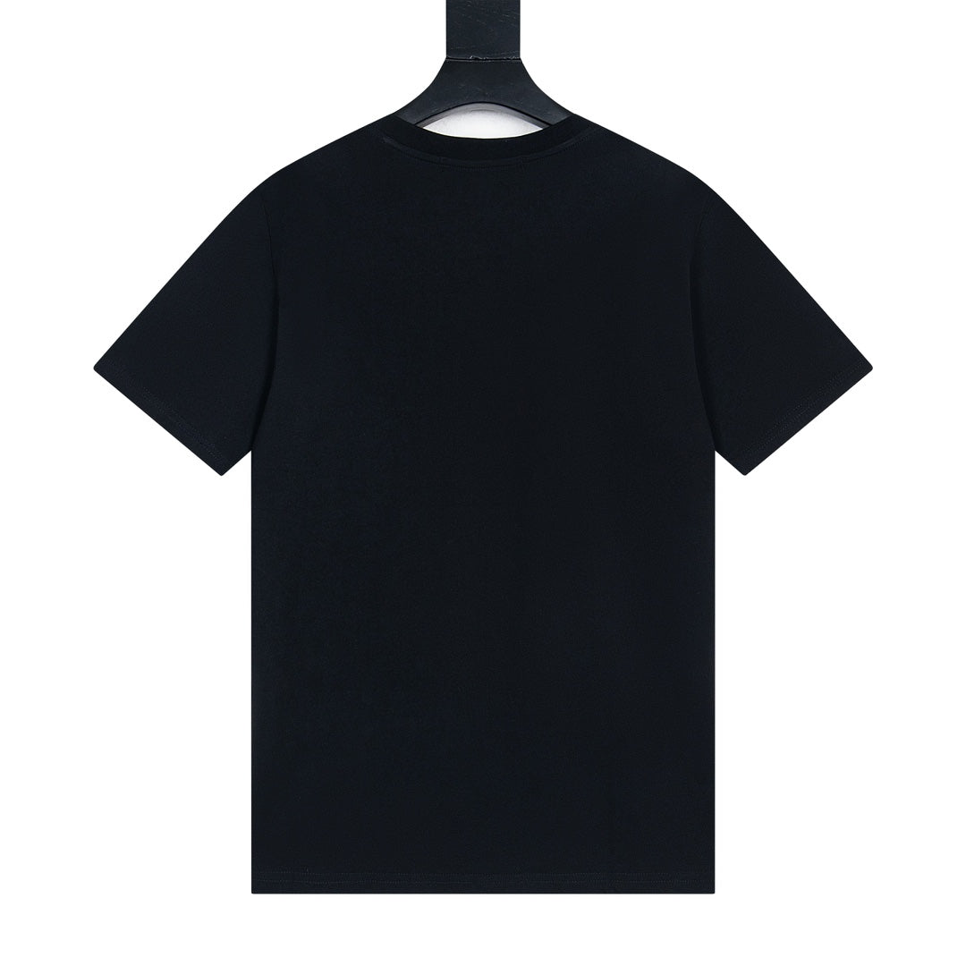 BALENCIAGA Crown & Wheat Logo Print T-Shirt – Black – Unisex – XS-L