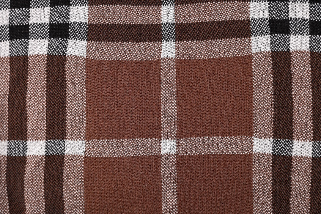 BURBERRY Checked Colorblock Wool-Cotton Crewneck T-Shirt Unisex XS–L