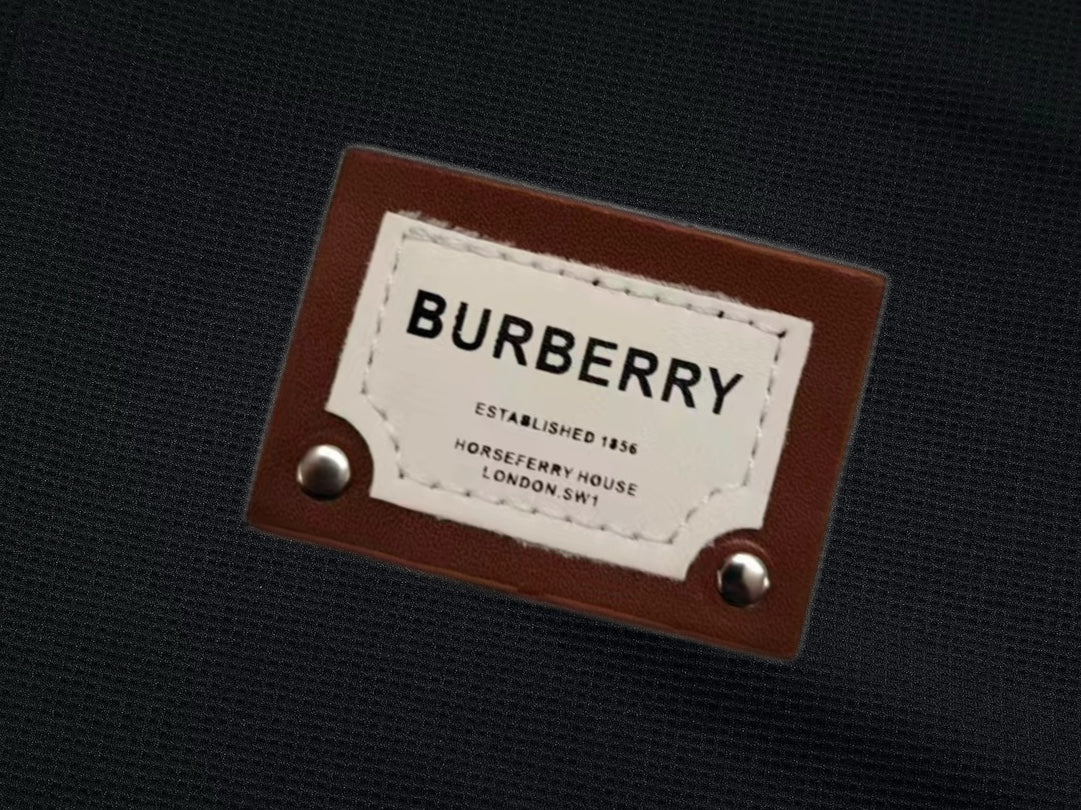 BURBERRY Two-Tone Sleeve Patch Waffle-Knit Polo Shirt M–3XL