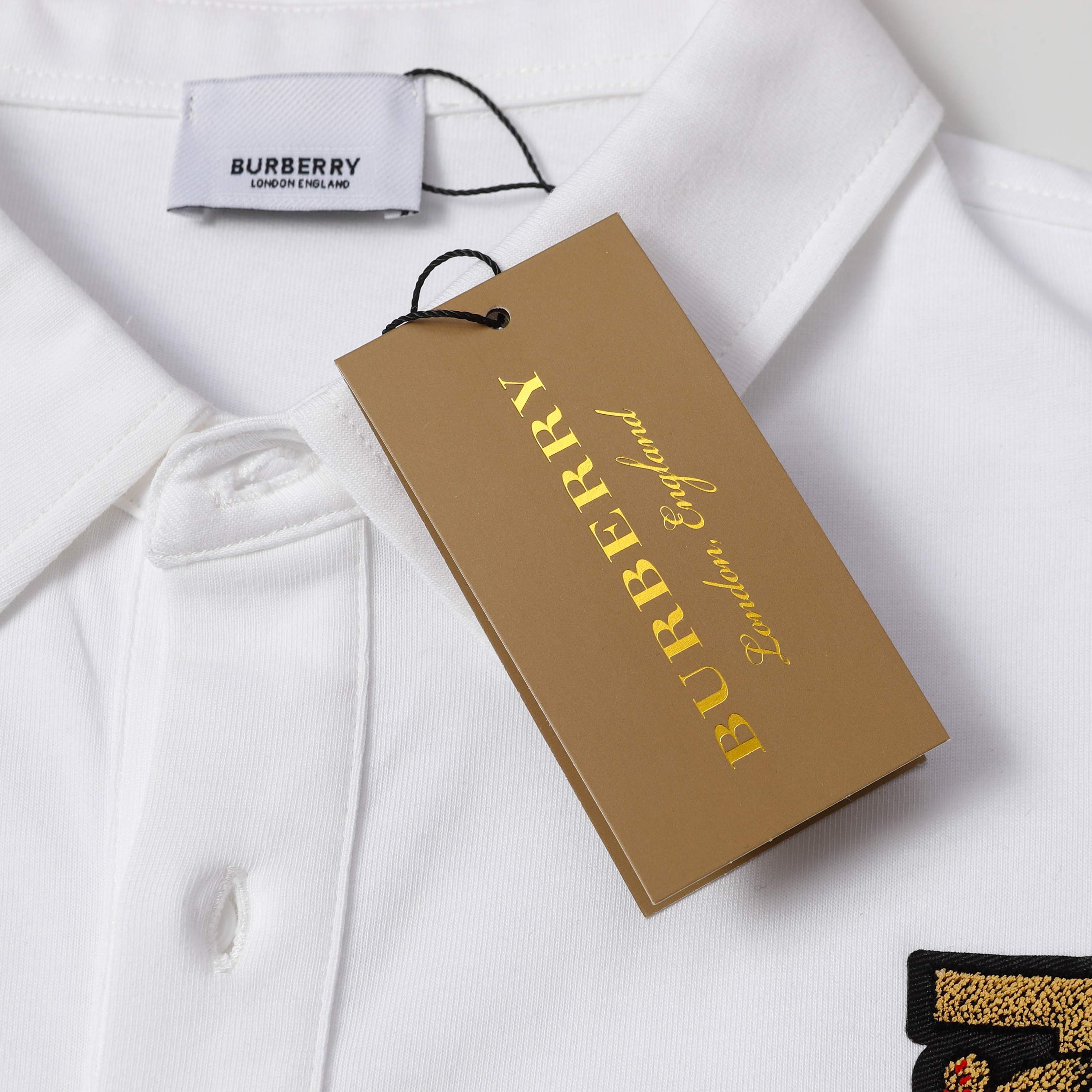 BURBERRY 25SS Early Spring Terry Embroidery Polo Shirt – Unisex Relaxed Fit