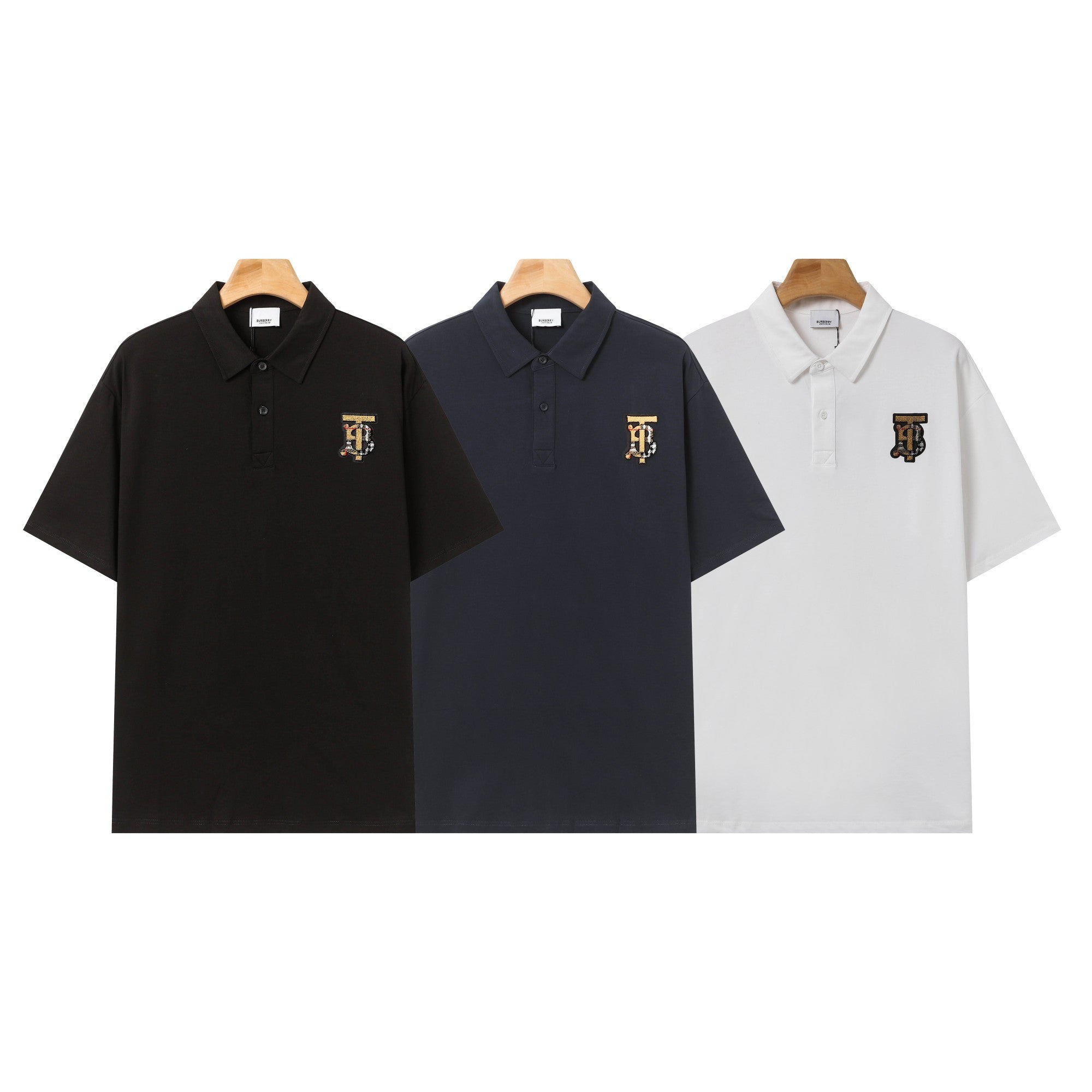 BURBERRY 25SS Early Spring Terry Embroidery Polo Shirt – Unisex Relaxed Fit
