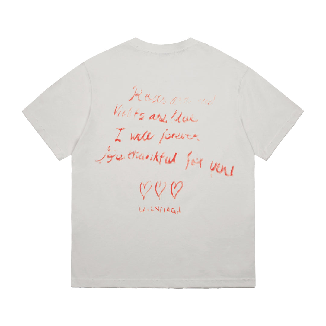 Balenciaga Valentine’s Day Limited Edition Distressed Oversized Cotton T-Shirt Unisex XS–L