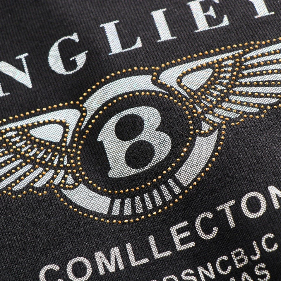 BURBERRY 2023 Spring/Summer Men’s Knitted Crewneck T-Shirt with Crystal Embellishment