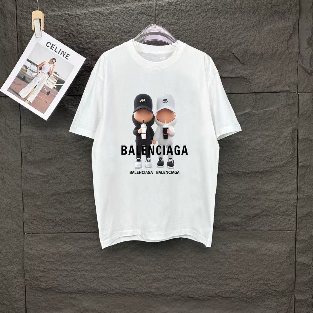 Balenciaga 2025 New Couple’s Printed T-Shirt S–XXL