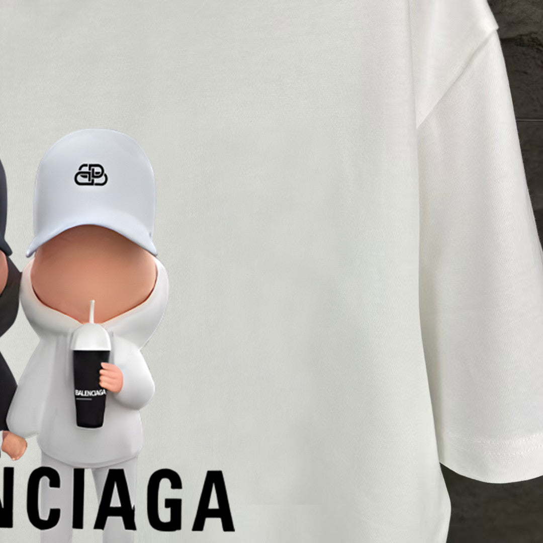 Balenciaga 2025 New Couple’s Printed T-Shirt S–XXL