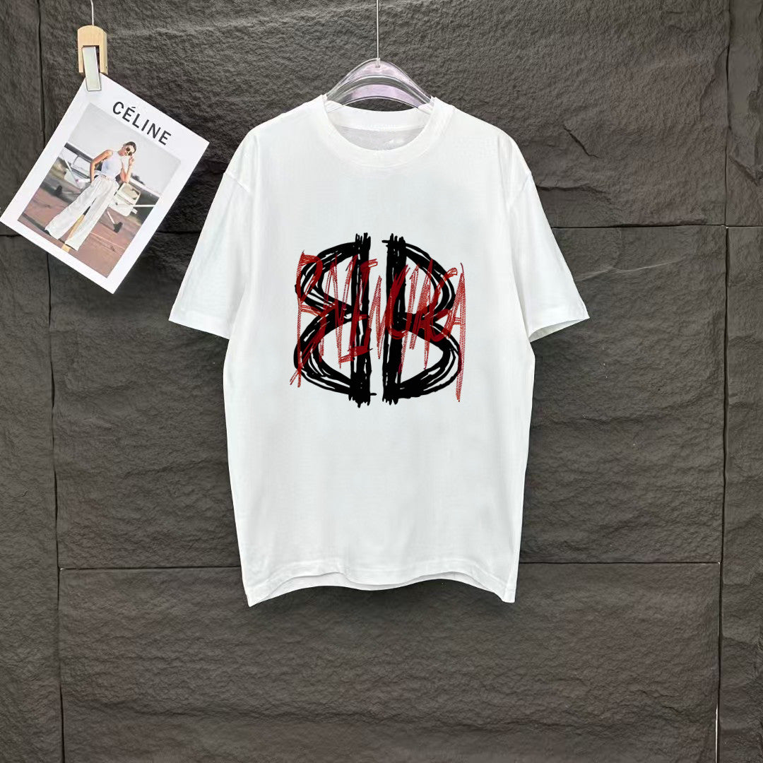 Balenciaga 2025 New Couple’s Printed T-Shirt S–XXL