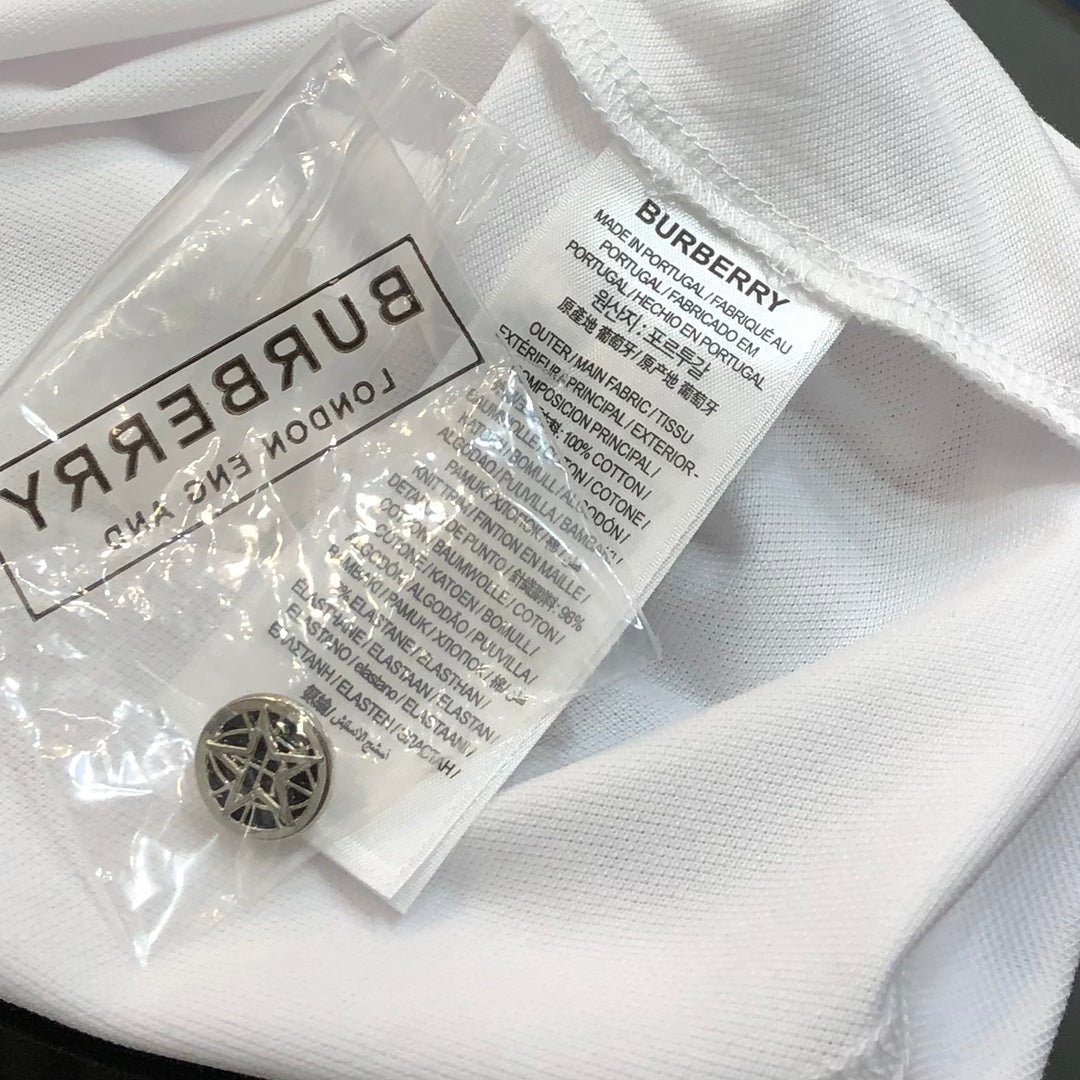 BURBERRY 2024 Early Spring Men’s Polo Shirt with Embroidered Knight Logo
