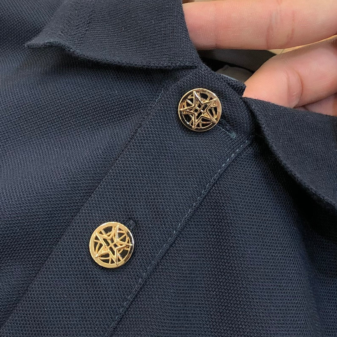 BURBERRY 2024 Early Spring Men’s Polo Shirt with Embroidered Knight Logo
