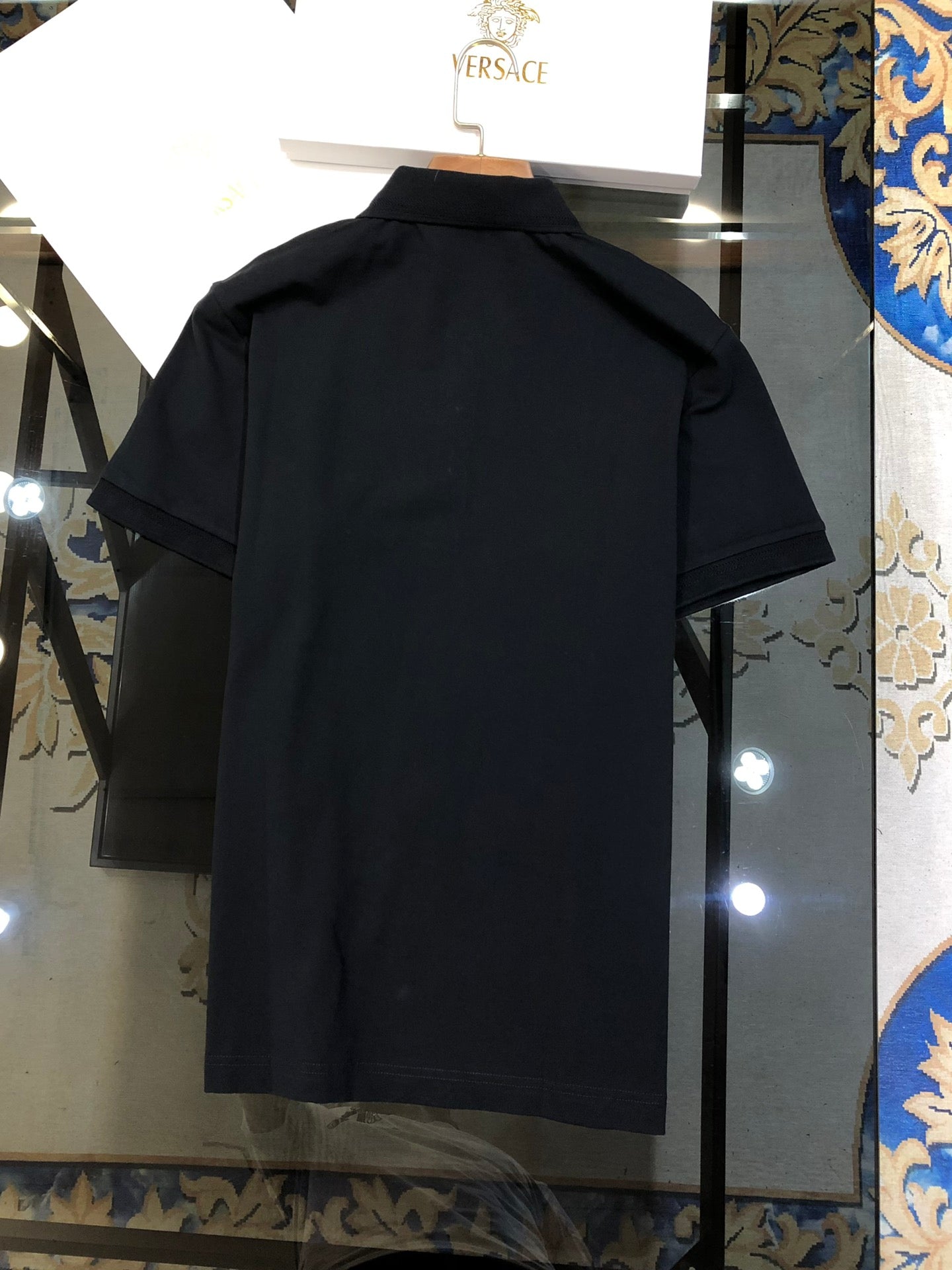 BURBERRY 2024 Early Spring Men’s Polo Shirt with Embroidered Knight Logo