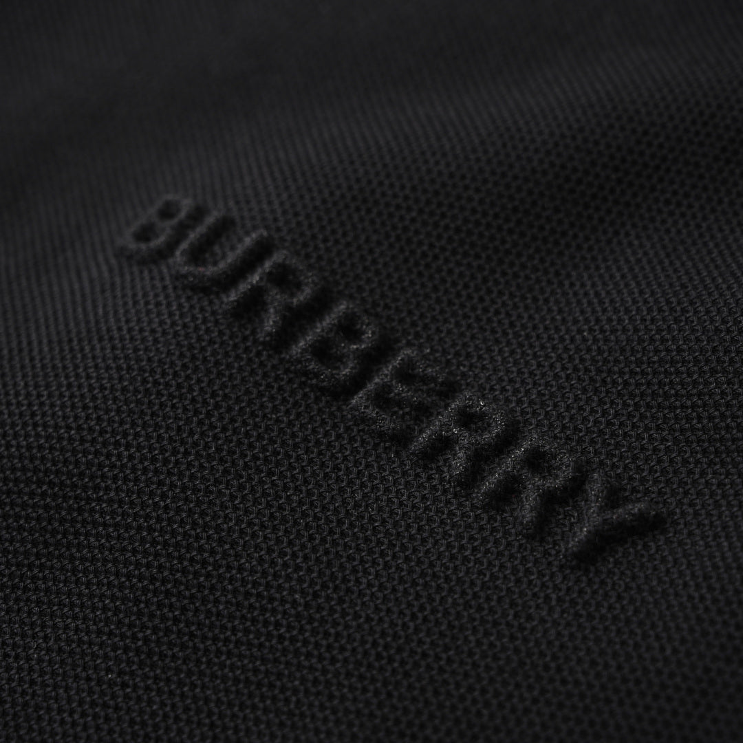 BURBERRY BBR Embossed Relief Short-Sleeve Polo Shirt