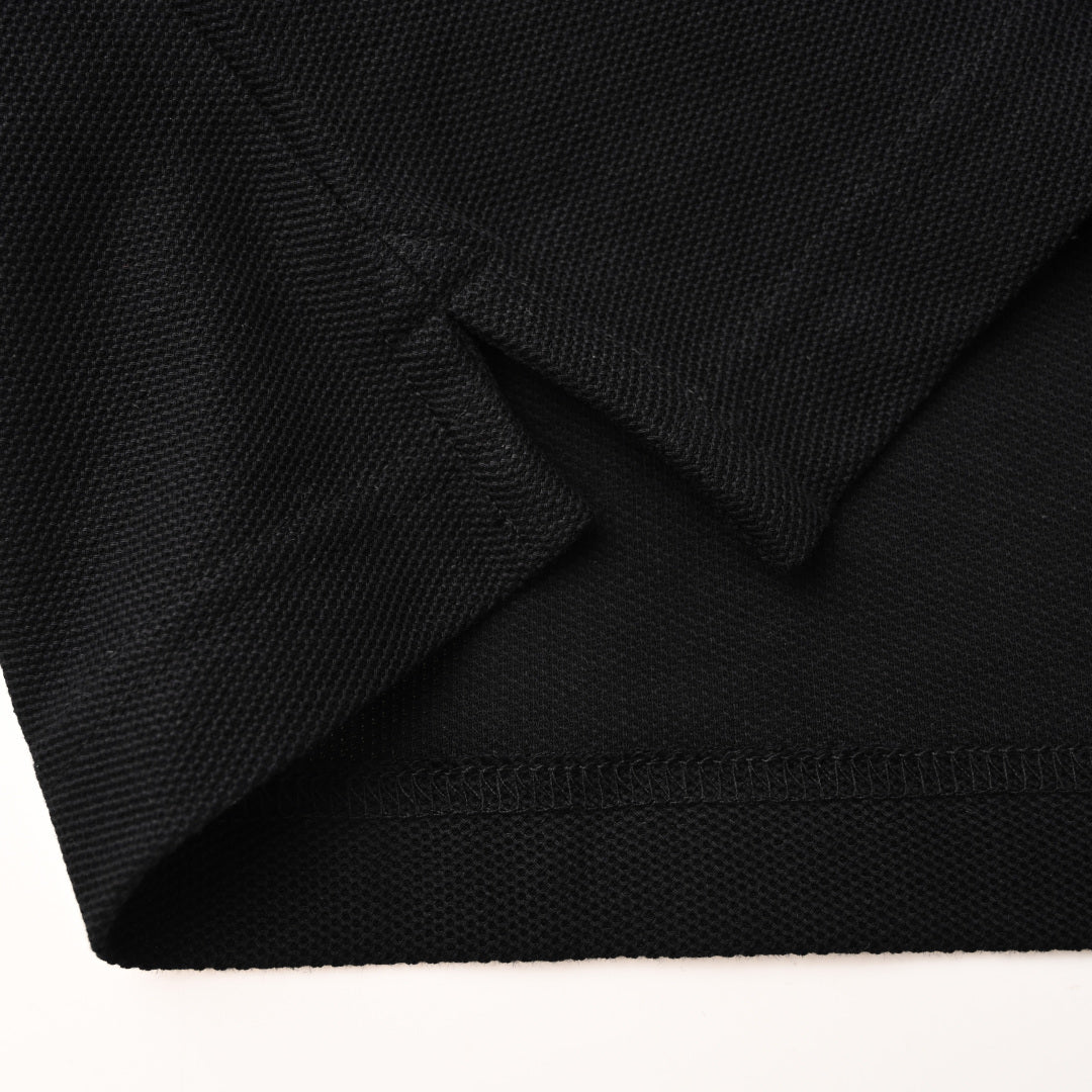 BURBERRY BBR Embossed Relief Short-Sleeve Polo Shirt