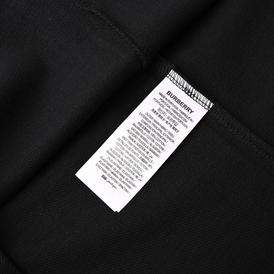 BURBERRY BBR Embossed Relief Short-Sleeve Polo Shirt