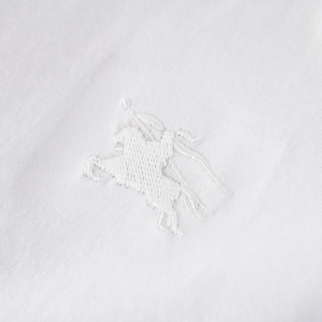 BURBERRY BBR Knight Embroidery Check-Shoulder T-Shirt