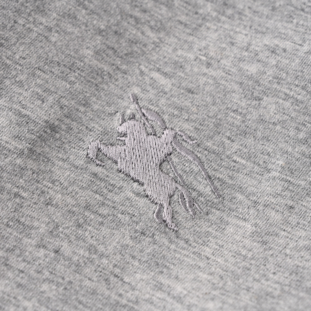 BURBERRY BBR Knight Embroidery Check-Shoulder T-Shirt