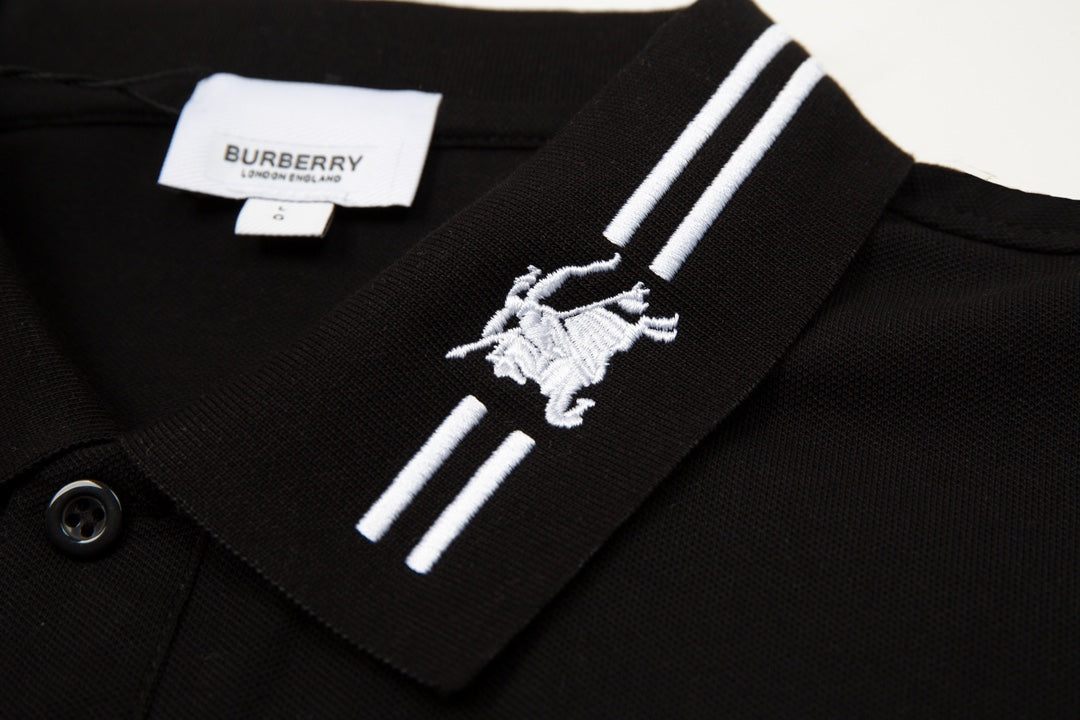 Burberry Men’s Polo Shirt – Equestrian Knight Logo Embroidery, Spring/Summer Collection