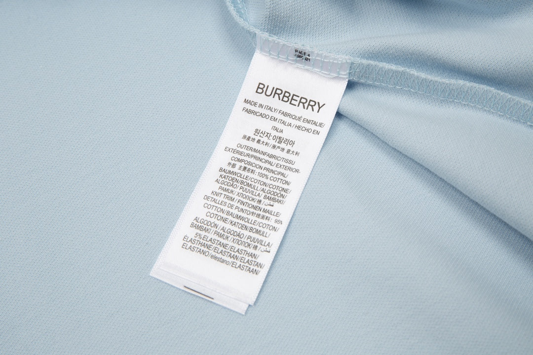 Burberry Men’s Polo Shirt – Equestrian Knight Logo Embroidery, Spring/Summer Collection