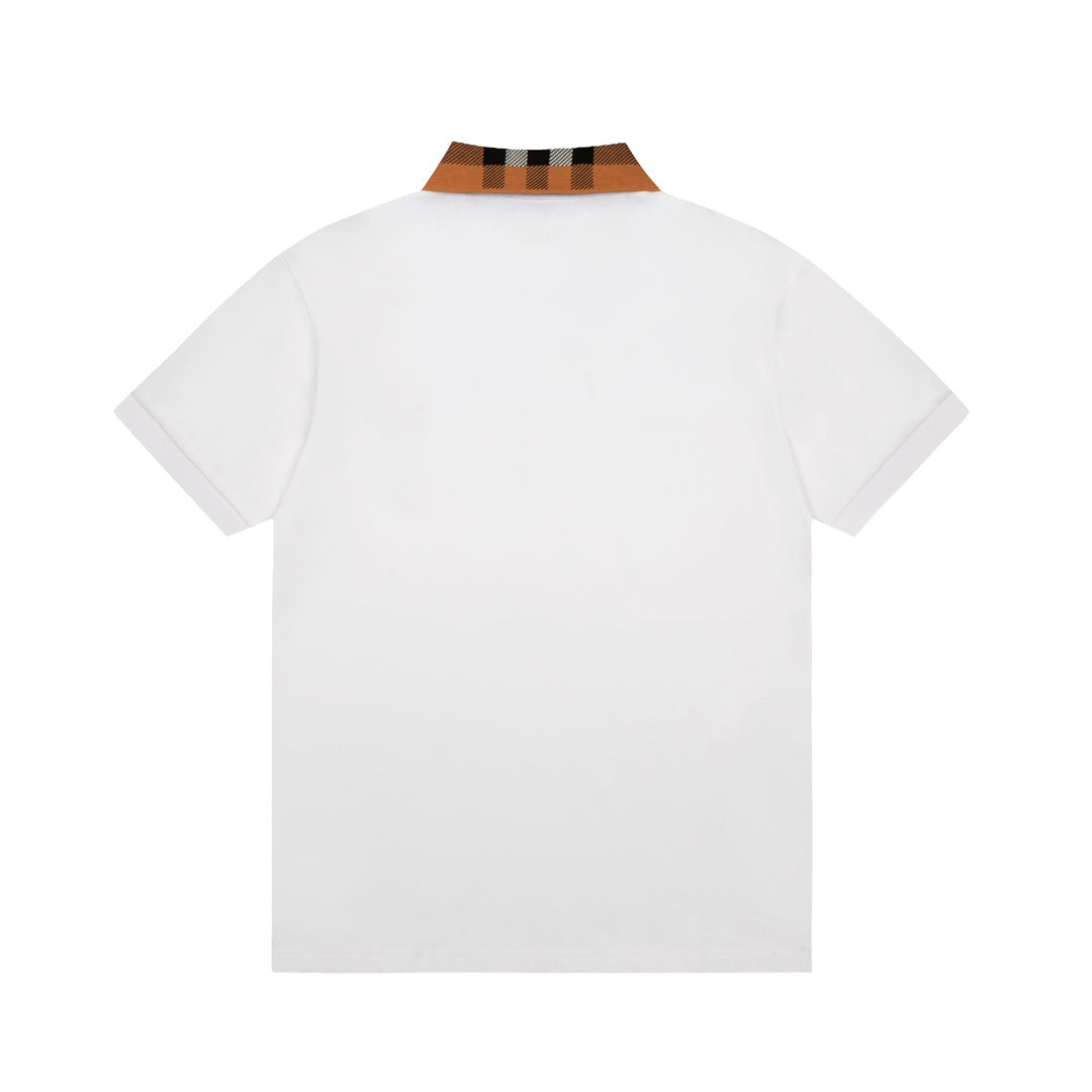 Burberry Men’s Polo Shirt – Striped Collar Contrast Design, Spring/Summer CollectionM – 3XL