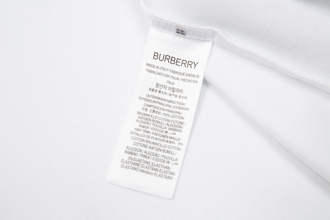 Burberry Men’s Polo Shirt – Striped Collar Contrast Design, Spring/Summer CollectionM – 3XL