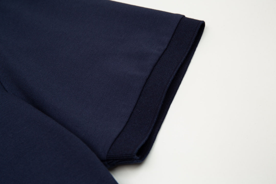 BURBERRY Men’s Striped Contrast Collar Polo Shirt – Blue | Sizes M–3XL