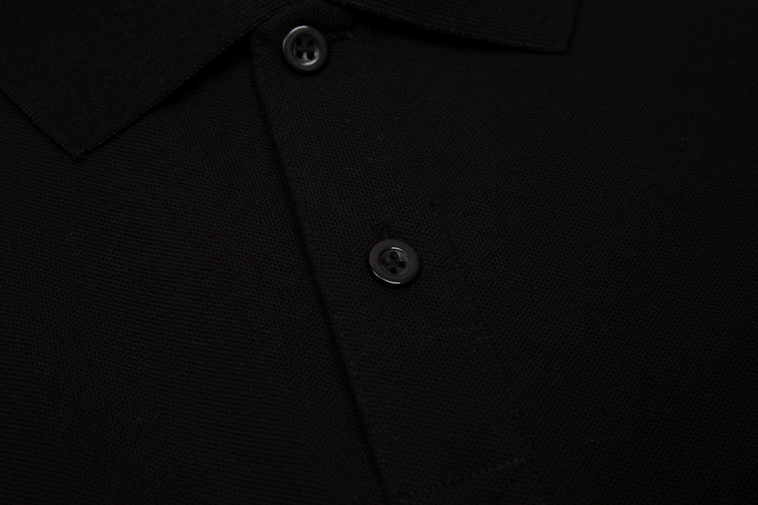 BURBERRY Men’s Equestrian Knight Embroidered Polo Shirt – Black | Sizes M–3XL