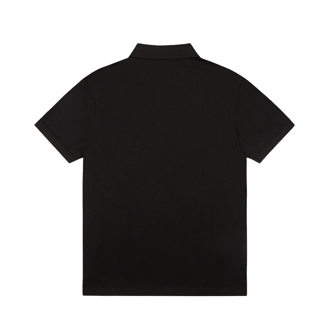 BURBERRY Men’s Classic TB Monogram Embroidered Polo Shirt – Black | Sizes M–3XL