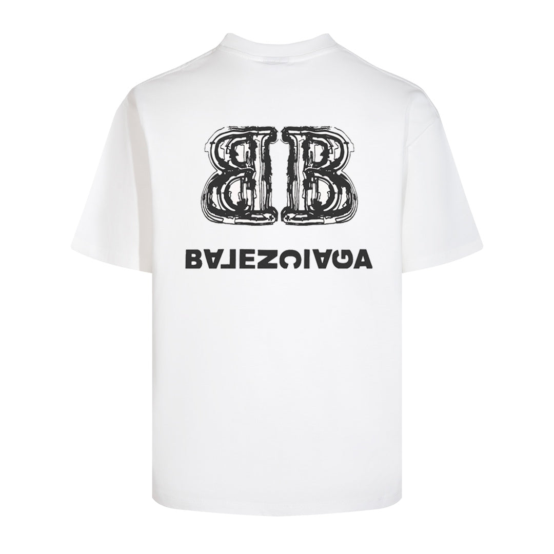 BALENCIAGA 24SS Classic Short-Sleeve T-Shirt – Black/White | Sizes XS–L