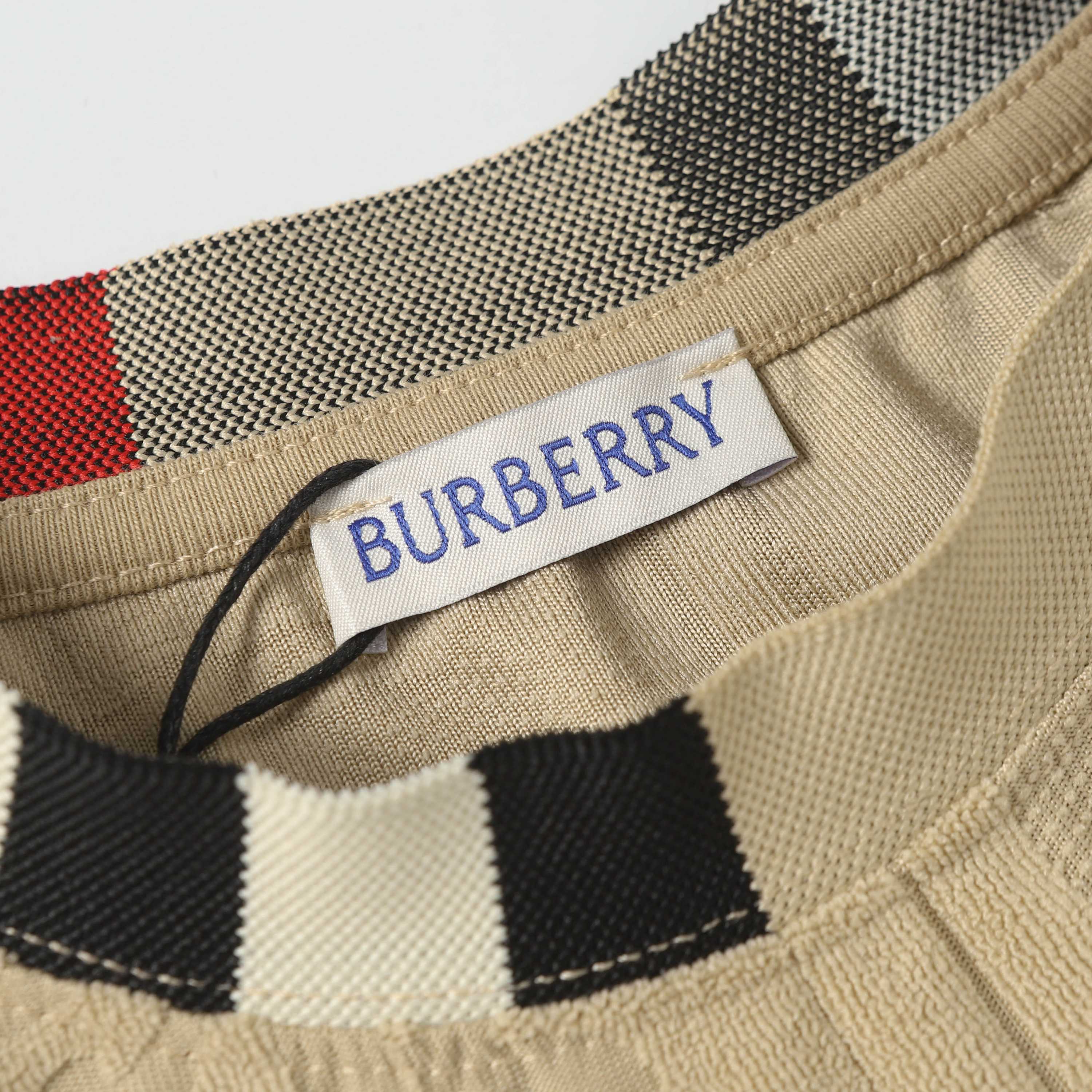 BURBERRY Unisex Jacquard Logo Print T-Shirt – Black, White, Khaki | Sizes M–XXL