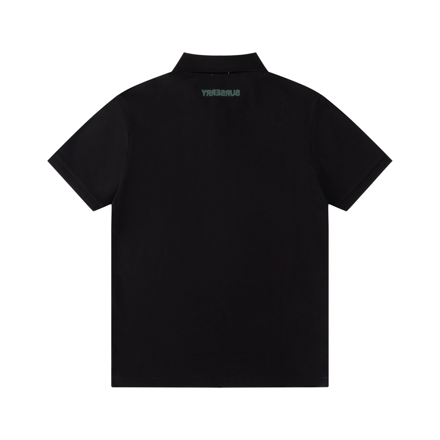 BURBERRY Men’s Classic Solid Color Equestrian Knight Embroidery Polo Shirt – Black | Sizes M–3XL