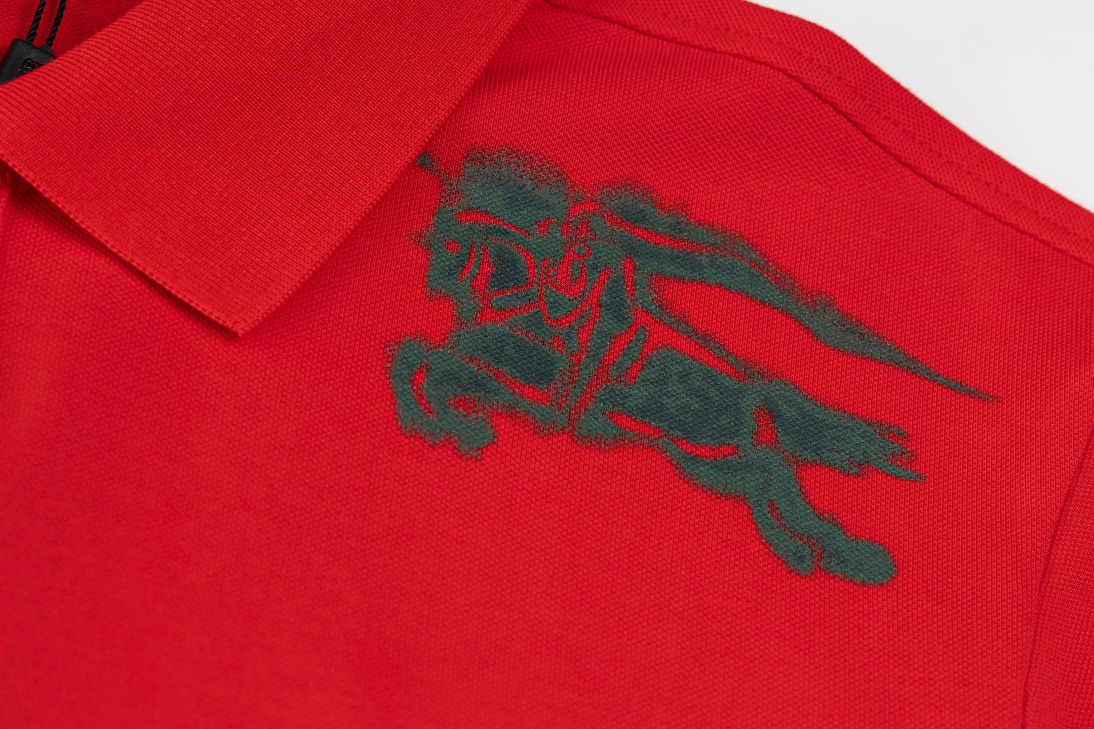 BURBERRY Men’s Classic Solid Color Equestrian Knight Embroidery Polo Shirt – Black | Sizes M–3XL