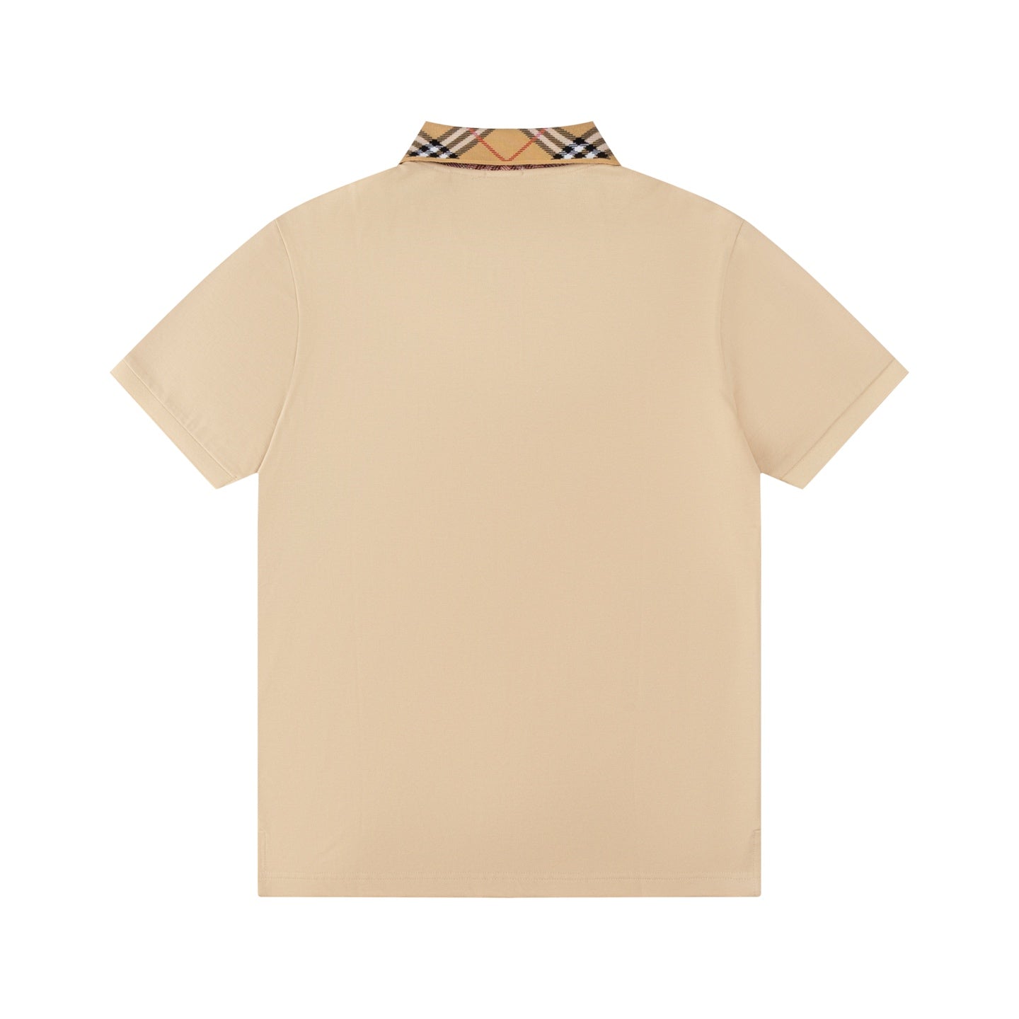 BURBERRY Men’s Contrast Collar Stripe Polo Shirt with Logo Embroidery – Black | Sizes M–3XL