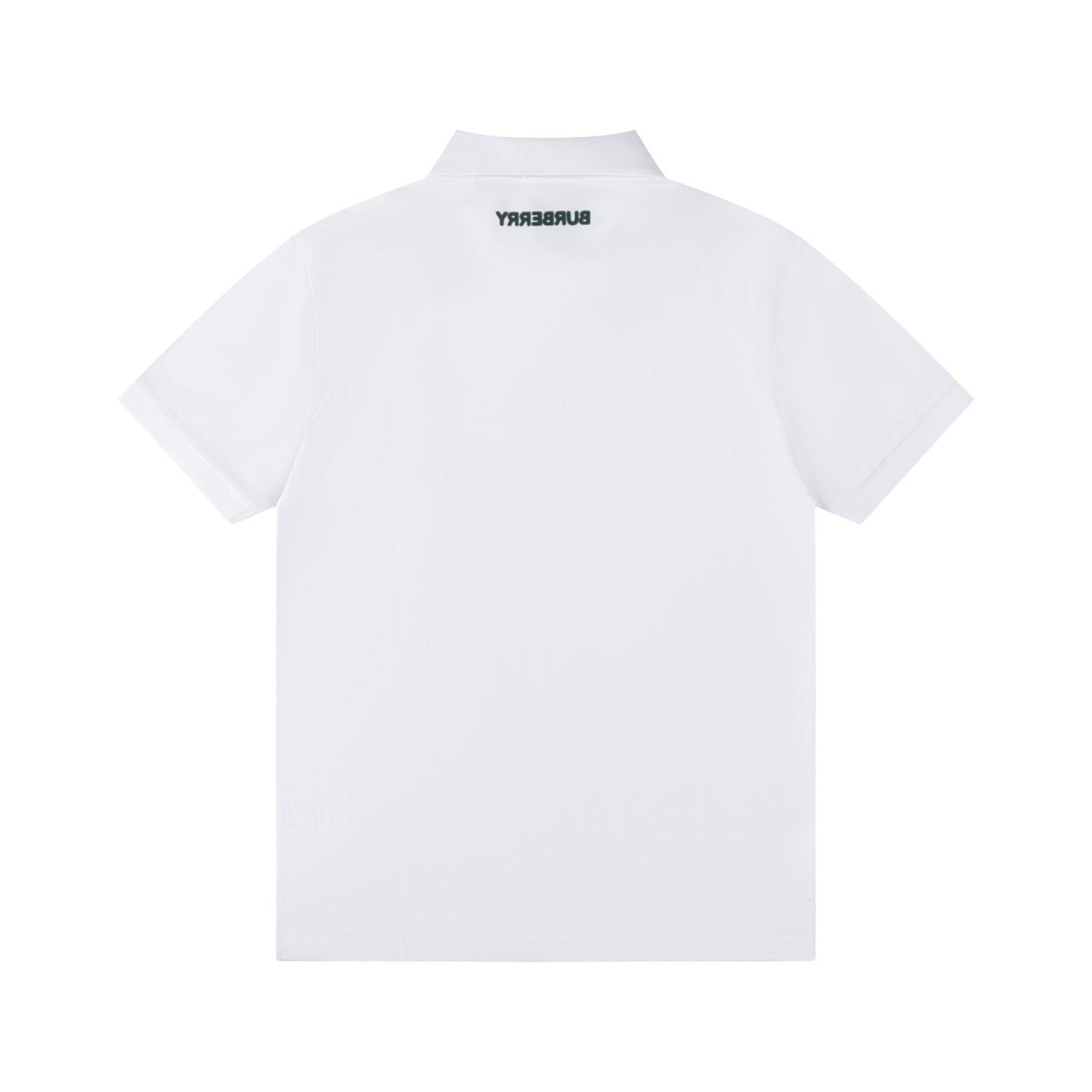 BURBERRY Men’s Classic Solid Equestrian Knight Embroidery Polo Shirt – White | Sizes M–3XL