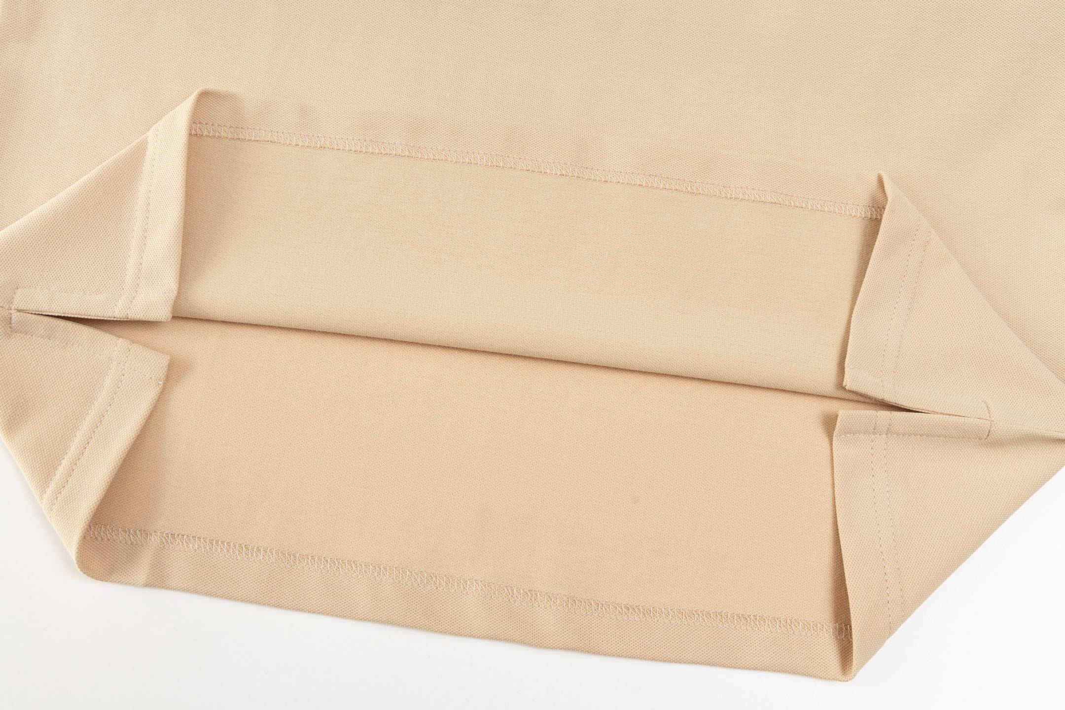 BURBERRY Men’s Contrast Stripe Collar Polo Shirt with Logo Embroidery – Apricot | Sizes M–3XL