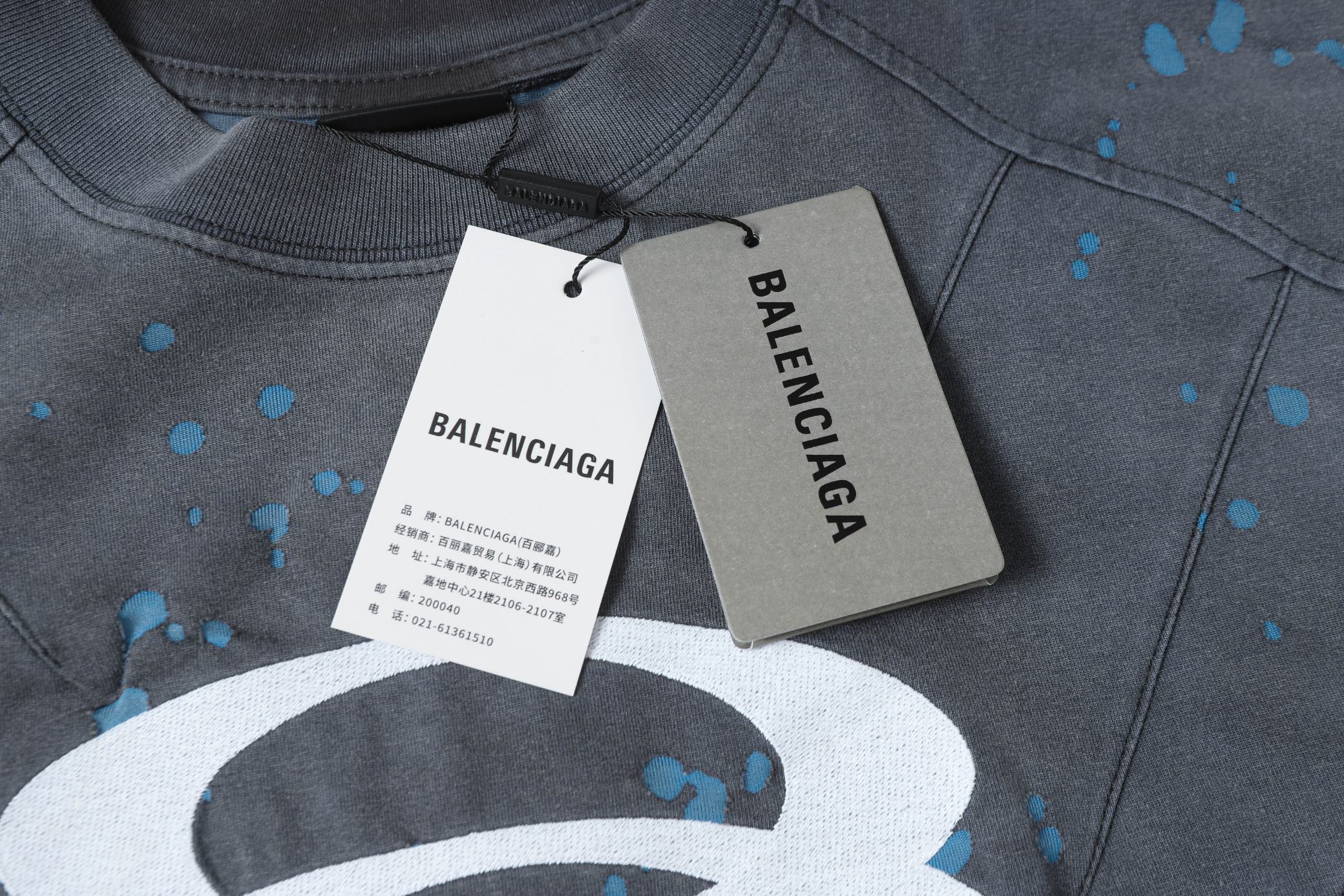 BALENCIAGA 24SS Classic Short-Sleeve T-Shirt – Black/White | Sizes XS–L