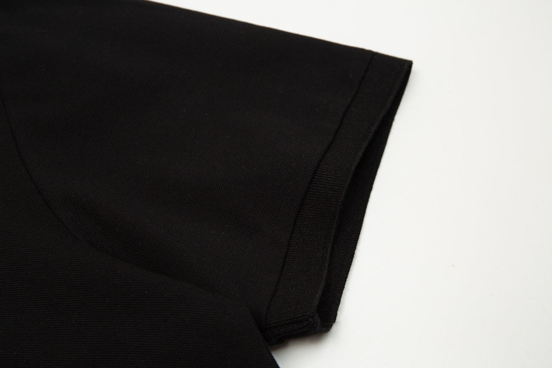 BURBERRY Men’s Classic TB Jacquard Collar Polo Shirt – Black | Sizes M–3XL