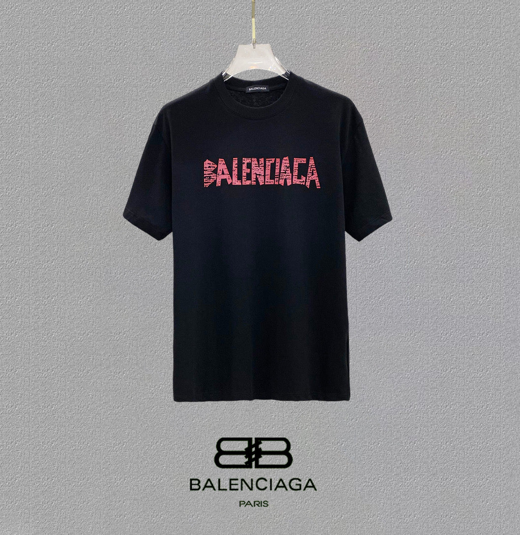 BALENCIAGA 25SS Premium Logo Print Patch Crewneck T-Shirt – Unisex | Sizes 48–56