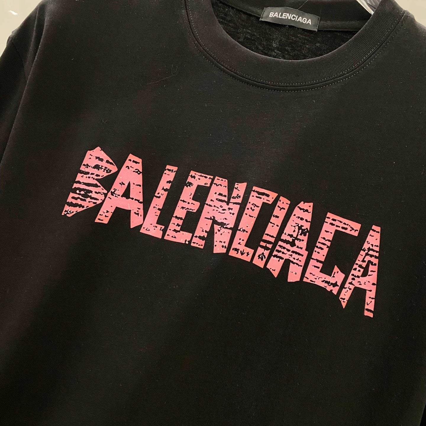 BALENCIAGA 25SS Premium Logo Print Patch Crewneck T-Shirt – Unisex | Sizes 48–56