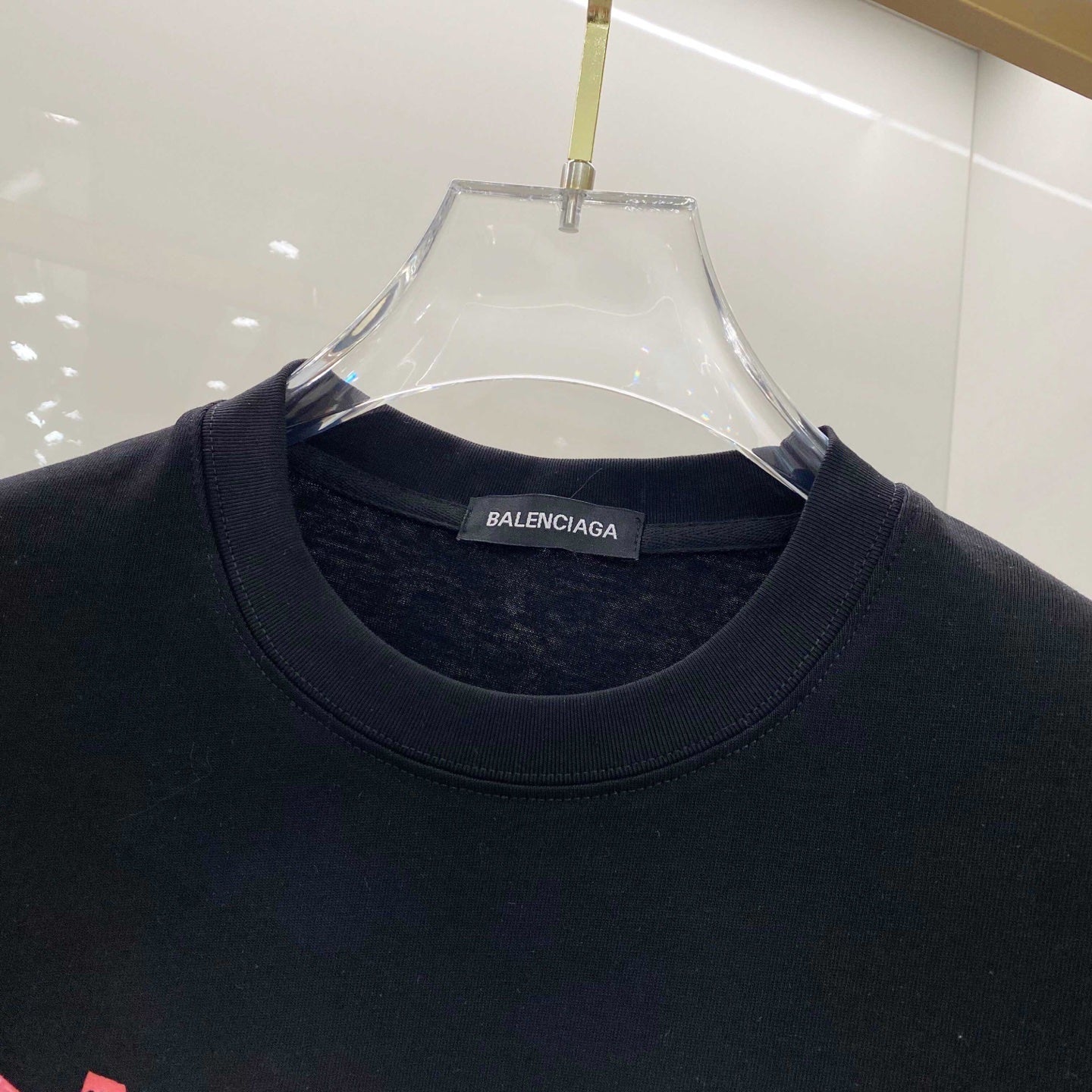 BALENCIAGA 25SS Premium Logo Print Patch Crewneck T-Shirt – Unisex | Sizes 48–56