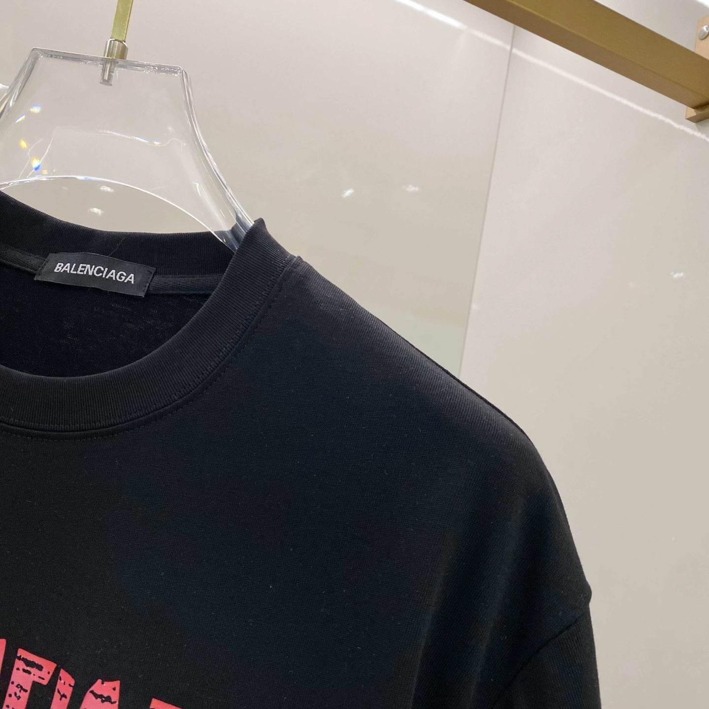 BALENCIAGA 25SS Premium Logo Print Patch Crewneck T-Shirt – Unisex | Sizes 48–56