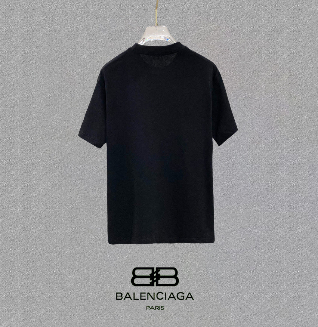 BALENCIAGA 25SS Premium Logo Print Patch Crewneck T-Shirt – Unisex | Sizes 48–56