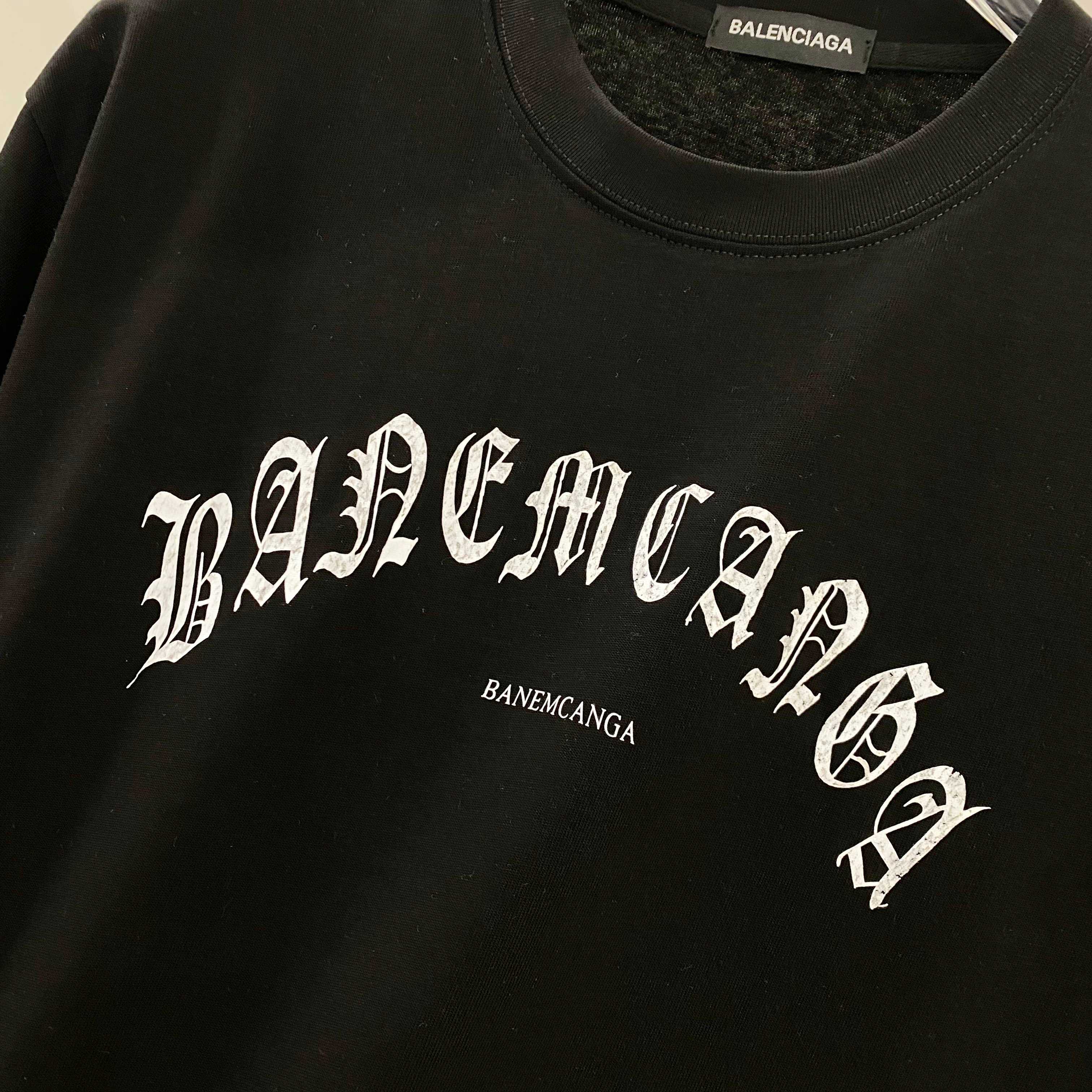 BALENCIAGA 25SS Premium Logo Print Patch Crewneck T-Shirt – Unisex | Sizes 48–56